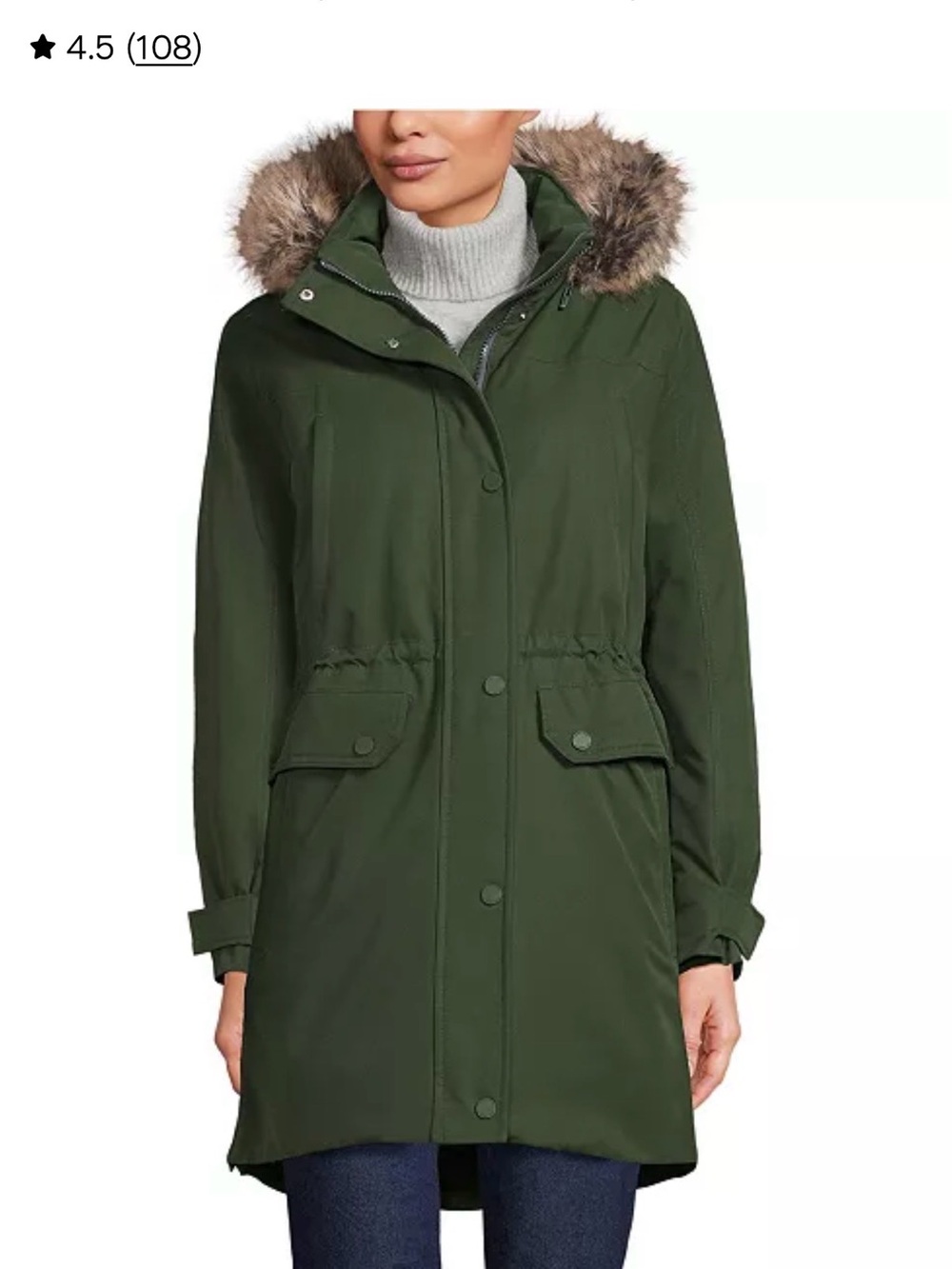 Land’s End Women's Expedition Down Waterproof Winter Parka - Medium Petite